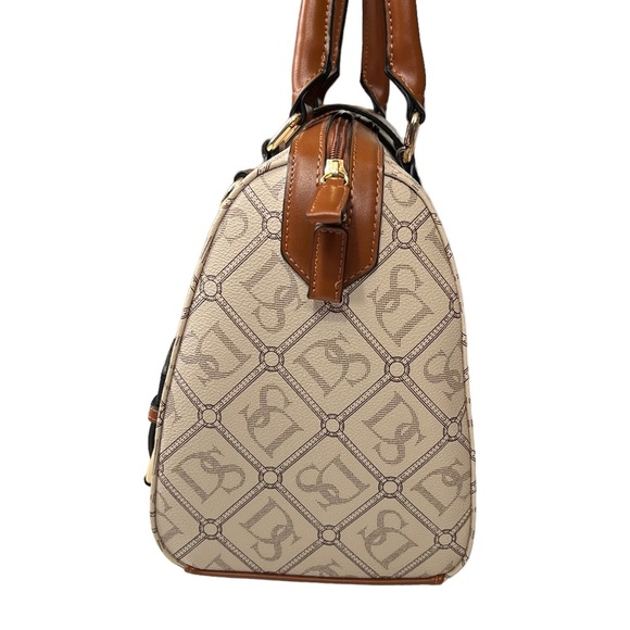 Dasein NWOT's - Womens Two-Tone Monogram Barrel Shoulder/Crossbody Purse - Picture 4 of 16